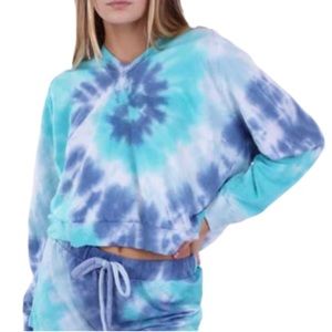 Anthropologie Maronie (discontinued) blue tie-dye hoodie